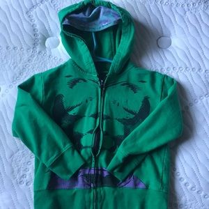 Kids hulk zip-up hoodie
